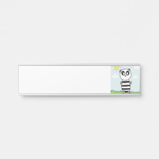 Porte-nom Pour Porte Enfants Panda (Devant)