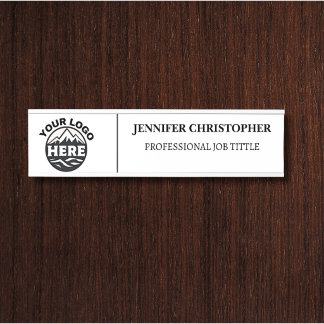 Porte-nom Pour Porte Enseigne de nom de titre de logo moderne professio