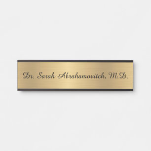 Porte-nom Pour Porte Enseigne de porte de cabinet médical Faux Gold Doc
