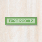 Porte-nom Pour Porte Exam Room Dentist Doctor Office peut éditer vert (Devant)