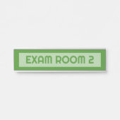 Porte-nom Pour Porte Exam Room Dentist Doctor Office peut éditer vert (Devant)