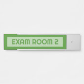 Porte-nom Pour Porte Exam Room Dentist Doctor Office peut éditer vert (Devant)