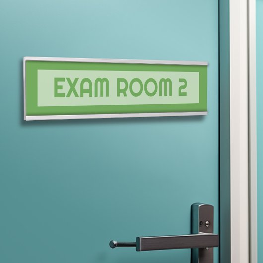 Porte-nom Pour Porte Exam Room Dentist Doctor Office peut éditer vert
