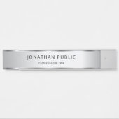 Porte-nom Pour Porte Faux Argent Élégant Modèle moderne Glamor (Devant)