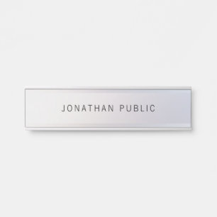Porte-nom Pour Porte Faux Argent Glamour Moderne Élégant Modèle