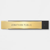 Porte-nom Pour Porte Faux créatif Or Moderne Simple Glamour (Devant)