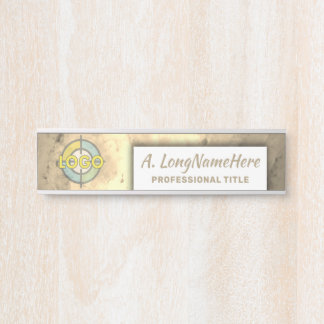 Porte-nom Pour Porte Faux Gold Metallic Luxe Nameplate Executive Office