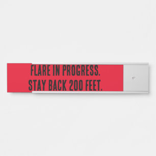 Porte-nom Pour Porte Flare en cours. Restez à 60 mètres.