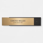 Porte-nom Pour Porte Fond doré de luxe (Devant)
