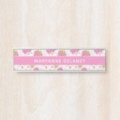 Porte-nom Pour Porte Fraises roses Nom personnalisé (Devant)