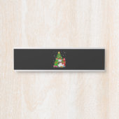 Porte-nom Pour Porte Funny Newfie | Funny Terre-Neuve Chien Noël (Devant)