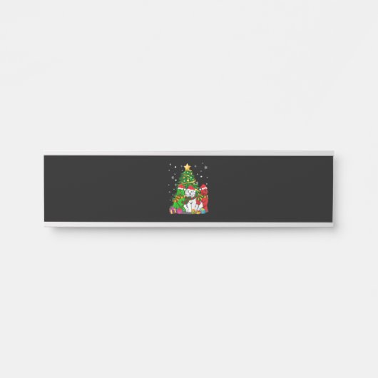 Porte-nom Pour Porte Funny Newfie | Funny Terre-Neuve Chien Noël (Devant)