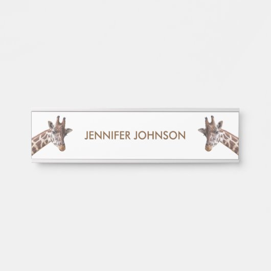 Porte-nom Pour Porte Giraffes Animaux Nom personnalisé (Devant)