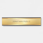 Porte-nom Pour Porte Glamour Faux Or tendance Modèle moderne élégant (Devant)