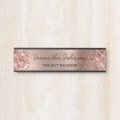 Porte-nom Pour Porte Glitterie Faux Rose Gold Foil (Devant)