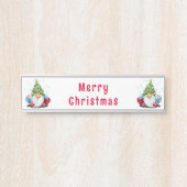 Porte-nom Pour Porte Gnomes avec cadeaux de Noël (Devant)