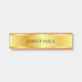 Porte-nom Pour Porte Gold Look Elegant Rose Or Modèle moderne (Devant)