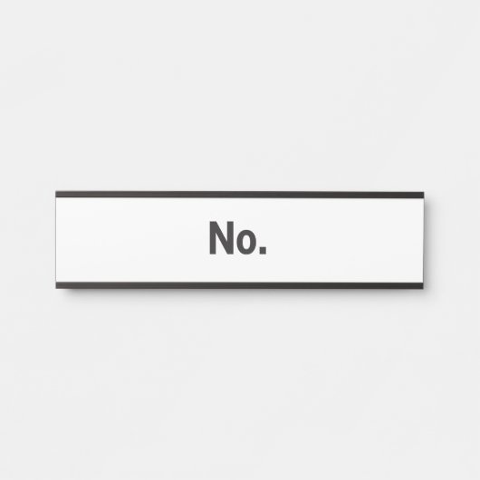 Porte-nom Pour Porte Hanging Name Plate: No. (Devant)