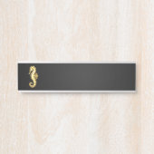 Porte-nom Pour Porte Hippocampe Polygonal Or (Devant)