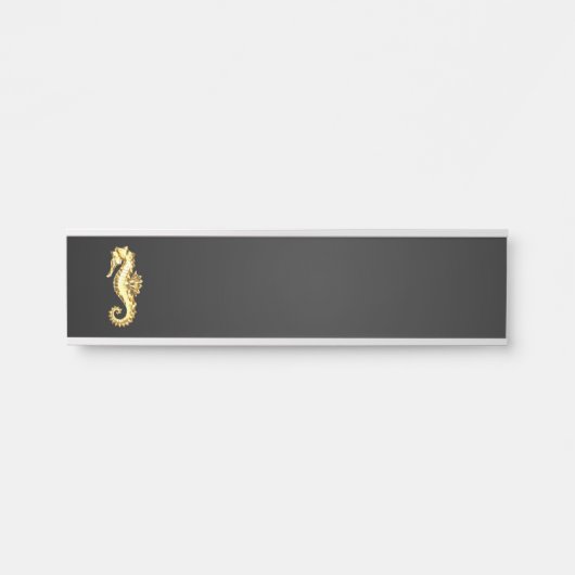 Porte-nom Pour Porte Hippocampe Polygonal Or (Devant)