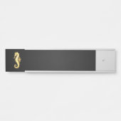 Porte-nom Pour Porte Hippocampe Polygonal Or (Devant)