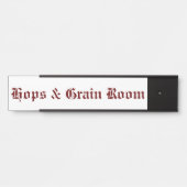Porte-nom Pour Porte Hops & Grain Room Rouge (Devant)