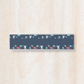 Porte-nom Pour Porte illustration de motif spatial (Devant)