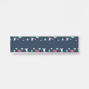 Porte-nom Pour Porte illustration de motif spatial
