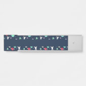 Porte-nom Pour Porte illustration de motif spatial (Devant)