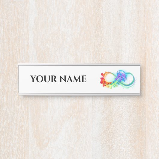 Porte-nom Pour Porte Infinity avec Rainbow Jellyfish (Devant)