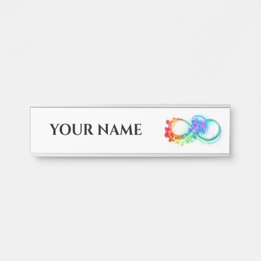 Porte-nom Pour Porte Infinity avec Rainbow Jellyfish (Devant)