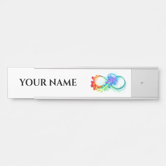 Porte-nom Pour Porte Infinity avec Rainbow Jellyfish (Devant)
