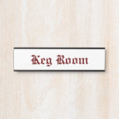 Porte-nom Pour Porte Keg Room Red (Devant)