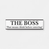 PORTE-NOM POUR PORTE LE BOSS (Devant)