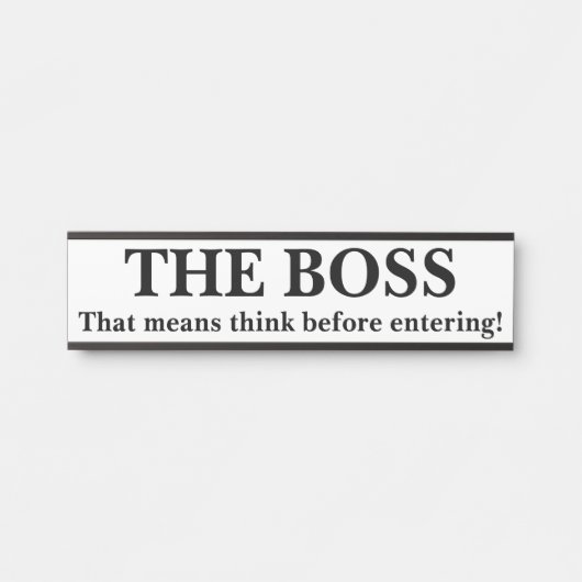 PORTE-NOM POUR PORTE LE BOSS (Devant)