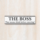 PORTE-NOM POUR PORTE LE BOSS (Devant)