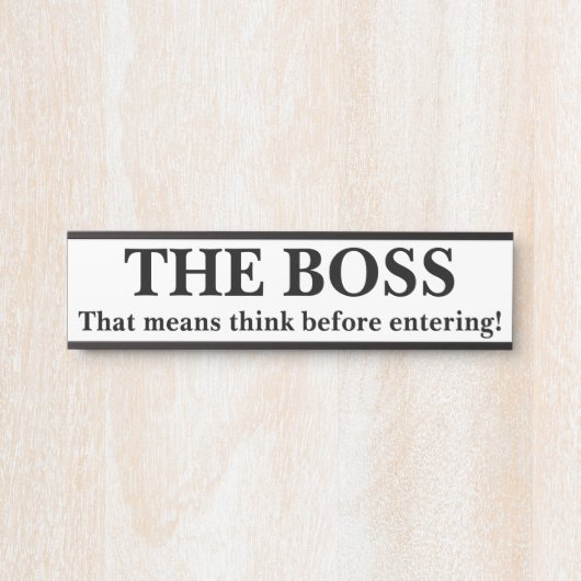 PORTE-NOM POUR PORTE LE BOSS (Devant)