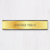 Porte-nom Pour Porte Le Modèle moderne branché et glamour Gold Elegant (Devant)