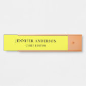 Porte-nom Pour Porte Lemon Yellow Professional Modern Plain Minimalist (Devant)