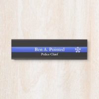 Ligne Bleue Mince - Chef Étoile d'Argent Rang Pan