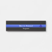 Porte-nom Pour Porte Ligne Bleue Mince - Sgt Stripes Classement Porte S (Devant)