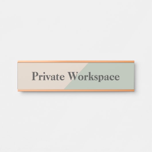 Porte-nom Pour Porte Limite de bureau en espace privé (Devant)