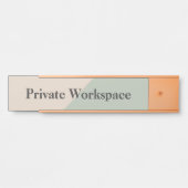 Porte-nom Pour Porte Limite de bureau en espace privé (Devant)