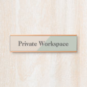 Porte-nom Pour Porte Limite de bureau en espace privé (Devant)
