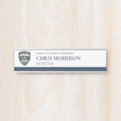 Porte-nom Pour Porte Logo d'agent de police (Devant)