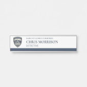Porte-nom Pour Porte Logo d'agent de police (Devant)