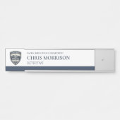 Porte-nom Pour Porte Logo d'agent de police (Devant)