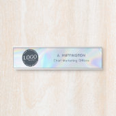 Porte-nom Pour Porte Logo de l'entreprise Employé holographique (Devant)