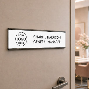 Porte-nom Pour Porte Logo d'entreprise Moderne Personnalisé Employé P