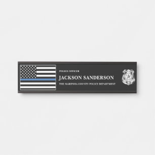 Porte-nom Pour Porte Logo du département de police pour l'application d